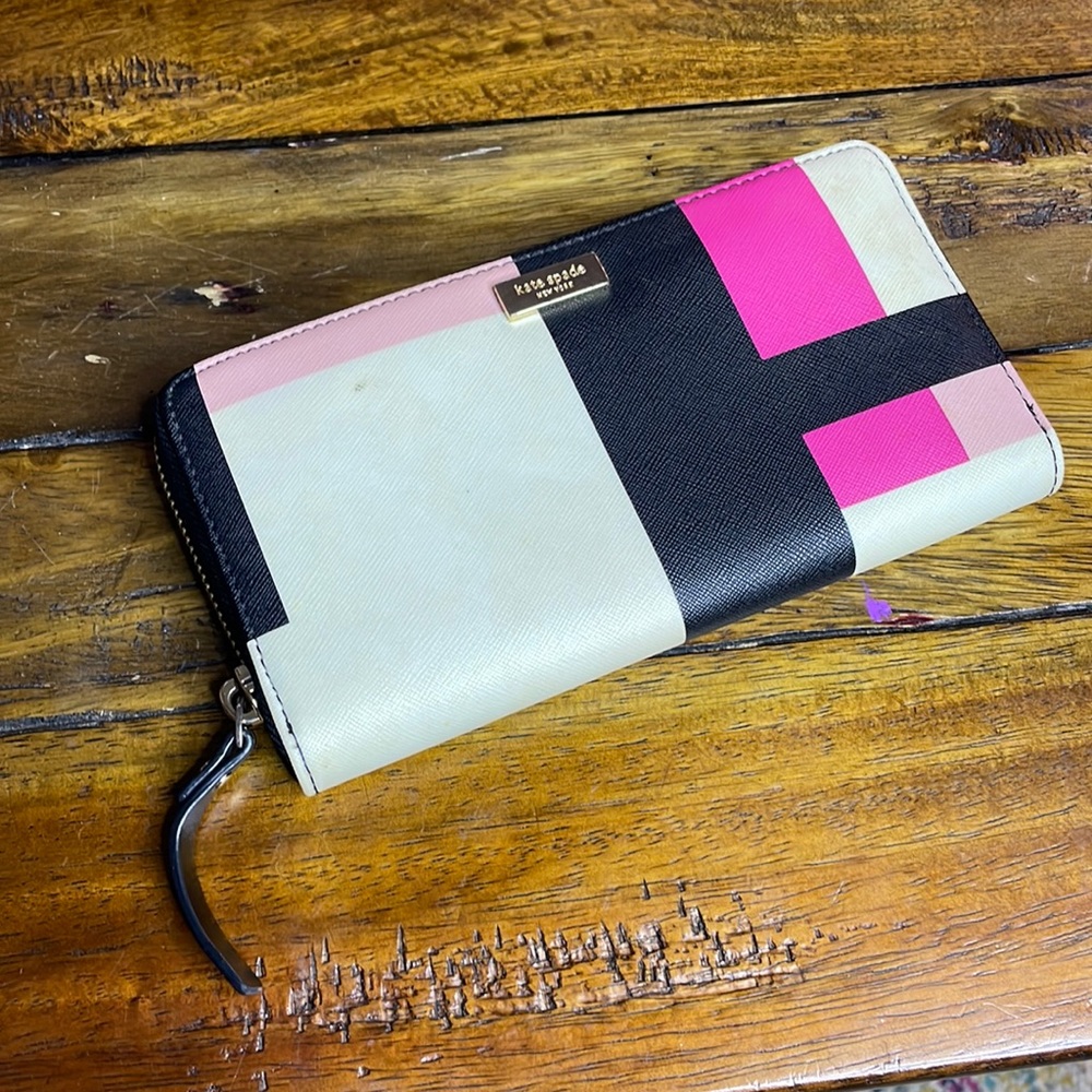 Kate Spade Pink, Black and White Wallet